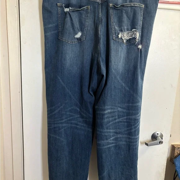 Torrid High Rise Distressed Blue Jeans - Picture 2 of 4